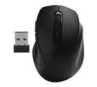VBESTLIFE Mouse Wireless, Mouse Ottico Ergonomico da 2,4 GHz da Ufficio/da Gioco 1600 Dpi per Computer Desktop Notebook(Nero)