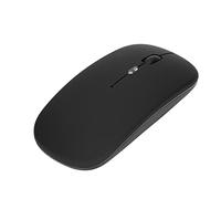 VBESTLIFE Mouse Wireless, Mouse Wireless Ultra Sottile 2.4G LED Luce Respiratoria 3 DPI Regolabili Dual Mode Mouse da Ufficio Porta USB Mouse Wireless Ricaricabile per Laptop(Nero)