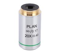 VBESTLIFE Obiettivo Plan 20X con Interfaccia RMS Filettata da 20,2 Mm, Obiettivo per Microscopio Biologico Universale per la Ricerca Educativa