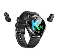 VBESTLIFE Orologio Intelligente con Auricolari, Tracker di Fitness Bluetooth a Schermo HD da 1,39 Pollici, Monitoraggio del Sonno della Frequenza Cardiaca, Tempo NFC, con Custodia di