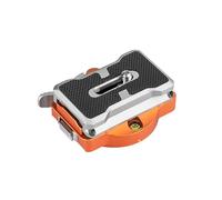 VBESTLIFE Piastra a Sgancio Rapido per Fotocamera, di Sgancio Rapido con Blocco Automatico da 38 Mm, Base Multifunzionale per Treppiede, Monopiede, Slider, ecc. (ORANGE)
