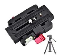 VBESTLIFE Piastra di Base a Sgancio Rapido, Piastra di Base per Macchina Fotografica in Lega di Alluminio per 501, 500AH, 701HDV, 503HDV, Q5 e Altro, Nero