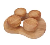 VBESTLIFE Poggiatesta per Sauna in Legno con Disco Girevole, Cuscino per Sauna in Rovere Premium per Collo, Dolori alla Spalla, Rilassamento della Testa