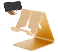 VBESTLIFE Portacellulare Portatile in Lega di Alluminio, Supporto da Tavolo a Mani Libere Supporto per Smartphone Antiscivolo, Universale per Telefono Cellulare