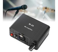 VBESTLIFE Preamplificatore Microfonico, Lega di Alluminio 1000 MAh Presa Doppia Funzione 48V Microfono a Condensatore Amplificatore Microfono, con Cavo Audio, per Studi Domestici e Studi