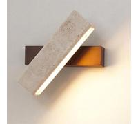 VBESTLIFE Prononi Murali a LED per Camera da Letto, Illuminazione Calda da 3000k, Lampada da Parete in Travertino Rotabile a 180 ° per Soggiorno Al Soggiorno (Colore noce)