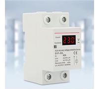 VBESTLIFE Protezione da Sovratensione e Sottotensione 230 V 40 A, Montaggio su Guida DIN con Ripristino Automatico, Interruzione di Corrente da 40 A per Sicurezza Elettrica, relè di Monitoraggio della