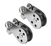 VBESTLIFE Pulegge in Nylon in Acciaio Inossidabile da 2 Pezzi Puleggia di Sollevamento Piccola per Kayak a Vela in Barca