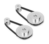 VBESTLIFE Puleggia Dentata in Lega di Alluminio con Set di Ruote Sincrone Durevoli per Accessori per Stampanti 3D, Cinghia Dentata per Denti 20T 60T per Appassionati di Fai da Te (20 t 5 mm (0,2