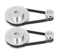 VBESTLIFE Puleggia Dentata in Lega di Alluminio con Set di Ruote Sincrone Durevoli per Accessori per Stampanti 3D, Cinghia Dentata per Denti 20T 60T per Appassionati di Fai da Te (Alesaggio 8 mm /