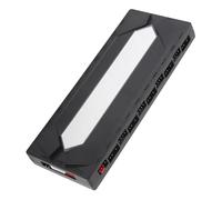 VBESTLIFE PWM Fan Hub, Controller della Ventola per PC a 4 Pin da 10 Porta con Design Super Magnetico per Ventole Argb e Strisce LED, Supporta 10 Dispositivi PWM e 10 Argb (BLACK)