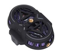 VBESTLIFE Raffreddatore per Cellulare, Radiatore per Cellulare RGB con Display della Temperatura e 2 Porte di Tipo C, per Telefono Cellulare da 2,63-3,46 Pollici, Raffreddamento a (BLACK)