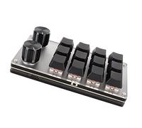 VBESTLIFE Red Switch Macro Keyboard Manopole Ergonomiche Personalizzate Mini Tastiera USB per PC (12 Tasti con 2 manopole)