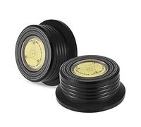 VBESTLIFE Registra stabilizzatore, 50/60 Hz Livella a Bolla Rilevamento velocità Giradischi LP Disco in Vinile Regolatore stabilizzatore(Nero)