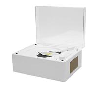 VBESTLIFE Retro Suitcase CD Player con BT 5.0 e Telecomando | Player USB Aux CD Multifunzione Portatile | Altoparlanti da 3600 MAh e Stereo per Uso Domestico (Colore del grano in legno bianco)