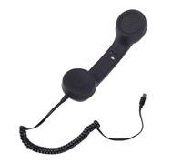 VBESTLIFE Ricevitore Telefonico retrò, Ricevitore Telefonico Cablato retrò di Tipo C, Portatile per Cellulare Plug-in, Microfono e Altoparlante Integrati (BLACK)