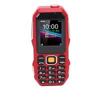 VBESTLIFE Robusto Telefono Cellulare per Anziani Sbloccato, Telefono Cellulare per Anziani con Pulsanti Grandi 2G Dual SIM con Batteria da 5800 MAh, Torcia Elettrica, MP3, Sveglia, (rosso)