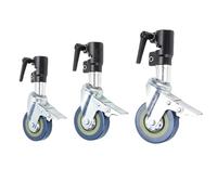 VBESTLIFE Ruote a Base di Luce 0,98 Pollici / 25 Mm Set 3pcs, Fotografia Pesante C Ruote Stand con Freno per Fotografie in Studio