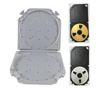 VBESTLIFE Scatola di Archiviazione a Nastro Vuoto da 7 Pollici, Porta Audio Audio a Prova di Polvere in Plastica con Carta Etichetta, per Nastri Audio a Bobina Aperta Universale (GRAY)