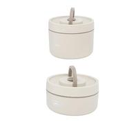 VBESTLIFE Scatola per il Pranzo Termica Rotonda Isolata in Acciaio Inossidabile 304 Contenitore per Alimenti Portatile Sano 3x Scatola per il Pranzo 1x Borsa Termica (2 scatole)