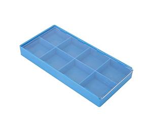 VBESTLIFE Scatola Portaoggetti in Plastica Resistente per Strumenti per Orologi con Coperchio Antipolvere per Parti di Orologi 18 Griglia Adatta per Orologiai Blu Leggero (8 Cavità)