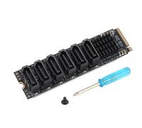 VBESTLIFE Scheda Adattatore da M.2 a SATA3.0, Scheda di Espansione PCIE a SATA ASM1166 Ad Alta velocità da 6 Gbps con Indicatore Intelligente per L'archiviazione del PC