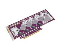VBESTLIFE Scheda Adattatore PCIE NVMe, Scheda di Estensione SSD PCIE 5.0 X16 a M.2, velocità di Trasferimento 512 Gbps, per Wins, OS X, Linux