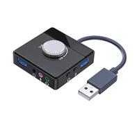 VBESTLIFE Scheda Audio USB, Adattatore per Scheda Audio Jack da USB a Audio con Porta Audio da 3,5 Mm, Espansione OTG, per per Mac per Linux PC Portatili Desktop