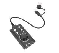 VBESTLIFE Scheda Audio USB, Scheda Audio Stereo Esterna con Controllo del Volume, Adattatore Audio Jack da USB a 3,5 Mm per PC, Laptop, Desktop, Auricolari e Altro Ancora