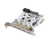 VBESTLIFE Scheda di Espansione Adattatore da PCI-E a USB 3.0 Tipo C a 4 Porte, per XP, Vista, per 7, Linux, per 8 e 10, per PC Desktop