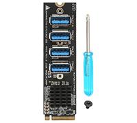 VBESTLIFE Scheda di Espansione da M.2 a PCIe, Trasforma L'interfaccia M.2 in una Scheda di Espansione a 4 Porte con Slot PCI E per Computer Desktop PC