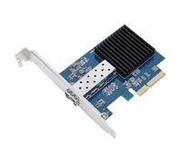 VBESTLIFE Scheda NIC PCIe X4 da 10 Gbps, Scheda di Rete in Fibra Ottica con Porta SFP Singola, Supporto per Winds Server/Linux
