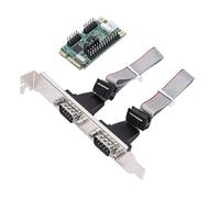 VBESTLIFE Scheda Porta Seriale PCIe 232 DB9 a 2 Porte, Scheda di Espansione Doppia Porta Seriale con Controller CH382L e Staffa a Basso Profilo, per PC Desktop Portatile