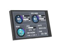 VBESTLIFE Schermo Secondario IPS da 3,5 Pollici, Mini Schermo USB per PC CPU RAM HDD Monitor Dati Display Temperatura Computer Schermata Secondaria di Tipo C