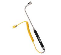 VBESTLIFE Sensore Termocoppia di Tipo K Dal Funzionamento Semplice con Impugnatura Isolata per Test Rapidi della Temperatura (Termocoppia con superficie a gambo piegato)