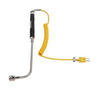 VBESTLIFE Sensore Termocoppia di Tipo K Isolato Ad Alta Precisione per Test di Temperatura, Rilevamento di Gas e Liquidi (Termocoppia con superficie a gambo piegato)