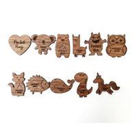 VBESTLIFE Set con 11 Mini Ciondoli Abbracciati in Legno per Animali, Insegna da Appendere Intagliata per la Festa della Mamma, Laurea, Natale, Ringraziamento (elefante)