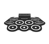 VBESTLIFE Set di Batteria Elettronica, Pad per Esercitazione Arrotolabile con 9 Pad, Kit di Batteria Midi Portatile Ricaricabile con Pedali, Sorpresa di Compleanno per Bambini (Spina