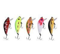 Vbestlife Set di Esche Artificiali Dure, 5 Pezzi 5 cm Mini Minnow Esca per Pesci Set di Esche da Pesca Dure Galleggianti Lenta Artificiale