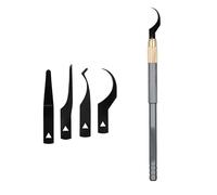 VBESTLIFE Set di Lame per Riparazione Chip 4 in 1, Strumento di Rimozione CPU IC BGA in Lega di Alluminio e Rame per la Rimozione della Colla della Scheda Madre del Circuito