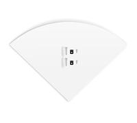 VBESTLIFE Set di Mensole Angolari Sospese Bianche per Spazio Espositivo Elegante, Materiale PVC Premium, 3 Pezzi