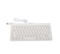 VBESTLIFE Set di Tastiere e Mouse Mini USB Cablati di Dimensioni Compatte, Tasti Solidi per PC, Laptop, Lavoro D'ufficio e di Intrattenimento (WHITE)