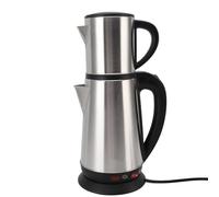 VBESTLIFE Set di Teiera Turca Premium con Doppio Bollitore e Infusore in Acciaio Inossidabile per gli Appassionati di tè Tradizionale (Unione Europea 220V)