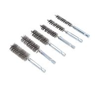 VBESTLIFE Set Spazzole per Foro, Spazzole per Pulizia a Filo Ritorto da 6 Pezzi con Gambo Esagonale per Trapano Avvitatore a Percussione, Antiruggine per Rimuovere lo Sporco Dalla Ruggine Nella