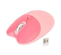 VBESTLIFE Simpatico Mouse Gatto, Mouse Silenzioso Wireless da 2,4 GHz, Mouse Kawaii con Ricevitore USB, 3 Livelli DPI, Compatibile con Notebook, PC, Laptop, Computer (PINK)