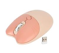 VBESTLIFE Simpatico Mouse Gatto, Mouse Silenzioso Wireless da 2,4 GHz, Mouse Kawaii con Ricevitore USB, 3 Livelli DPI, Compatibile con Notebook, PC, Laptop, Computer (Colore del tè al Latte)