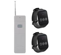 VBESTLIFE Sistemi di Chiamata Wireless, Sistemi di Chiamata Infermieri con 98 Canali, 2 Ricevitori per Orologi e 1 Trasmettitore, modalità di Avviso con Vibrazione e Cicalino, Resistente