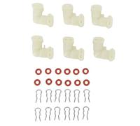 VBESTLIFE Sostituzione Connettore Fluido a Forma di L da 6 Pezzi per Macchina da caffè Jura, Accessori Connettore Linea Acqua con Morsetti O-ring