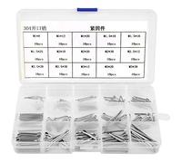 VBESTLIFE Split-Cotter Pins, 150Pcs M1-M3 15 Kinds 304 Stainless Steel Split-Cotter Pins Kit
