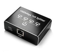 VBESTLIFE Splitter Ethernet da 1 a 4 Gigabit, Splitter di Rete Ad Alta velocità da 1000 Mbps per Computer, Router, Display e Dispositivi Multipli